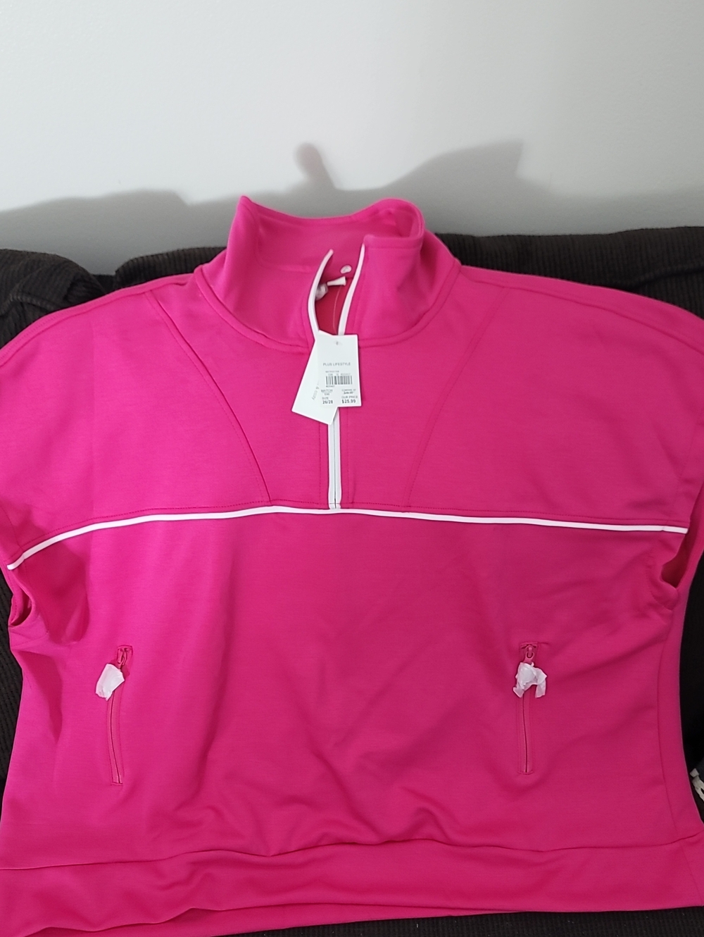 Cato Hot Pink Quarter-Zip Pullover Hoodie